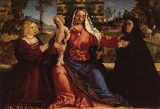 Palma Vecchio Madonna and Child with Commissioners china oil painting artist